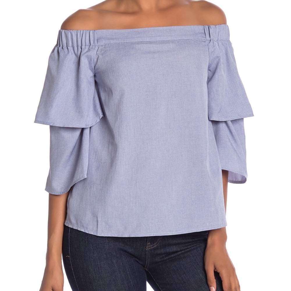 RACHEL RACHEL ROY Off the Shoulder Bell Sleeve Top